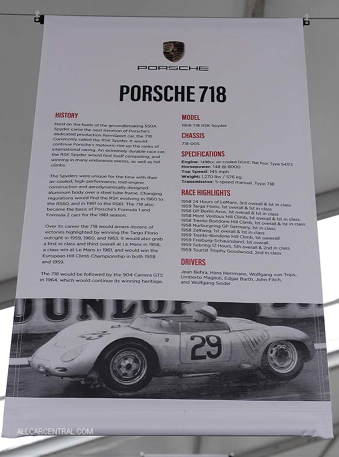 Porsche 718 SK Spyder sn-718-005 1958 Rennsport VI 2018