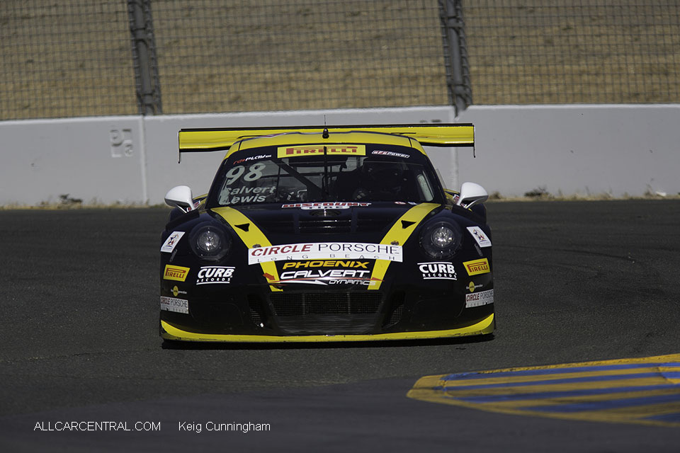 Porsche 911 GT3R Michael Lewis WC Sonoma 2016 Keig  Cunningham Photo  