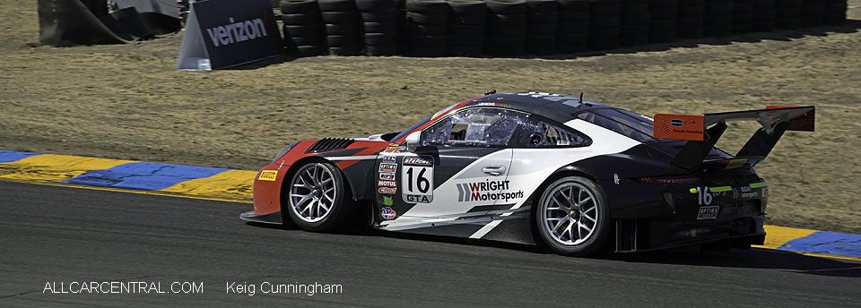 Porsche 911 GT3R Michael Schein WC Sonoma 2016 Keig  Cunningham Photo