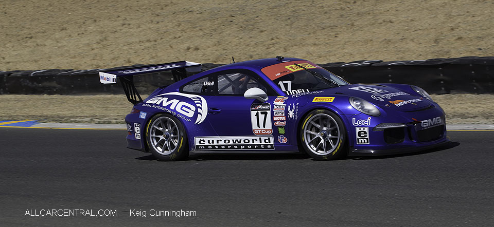 Porsche 911 GT3 Cup Alec Udell WC Sonoma 2016 Keig  Cunningham Photo  