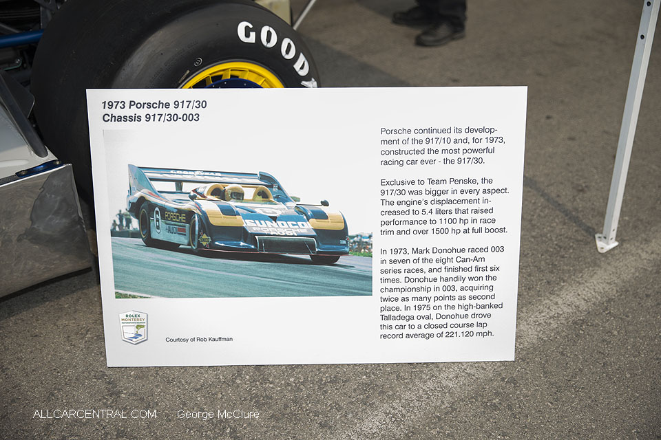 Porsche 917-30 sn-917-30-003 1973 Monterey Motorsports Reunion 2016 George  McClure Photo