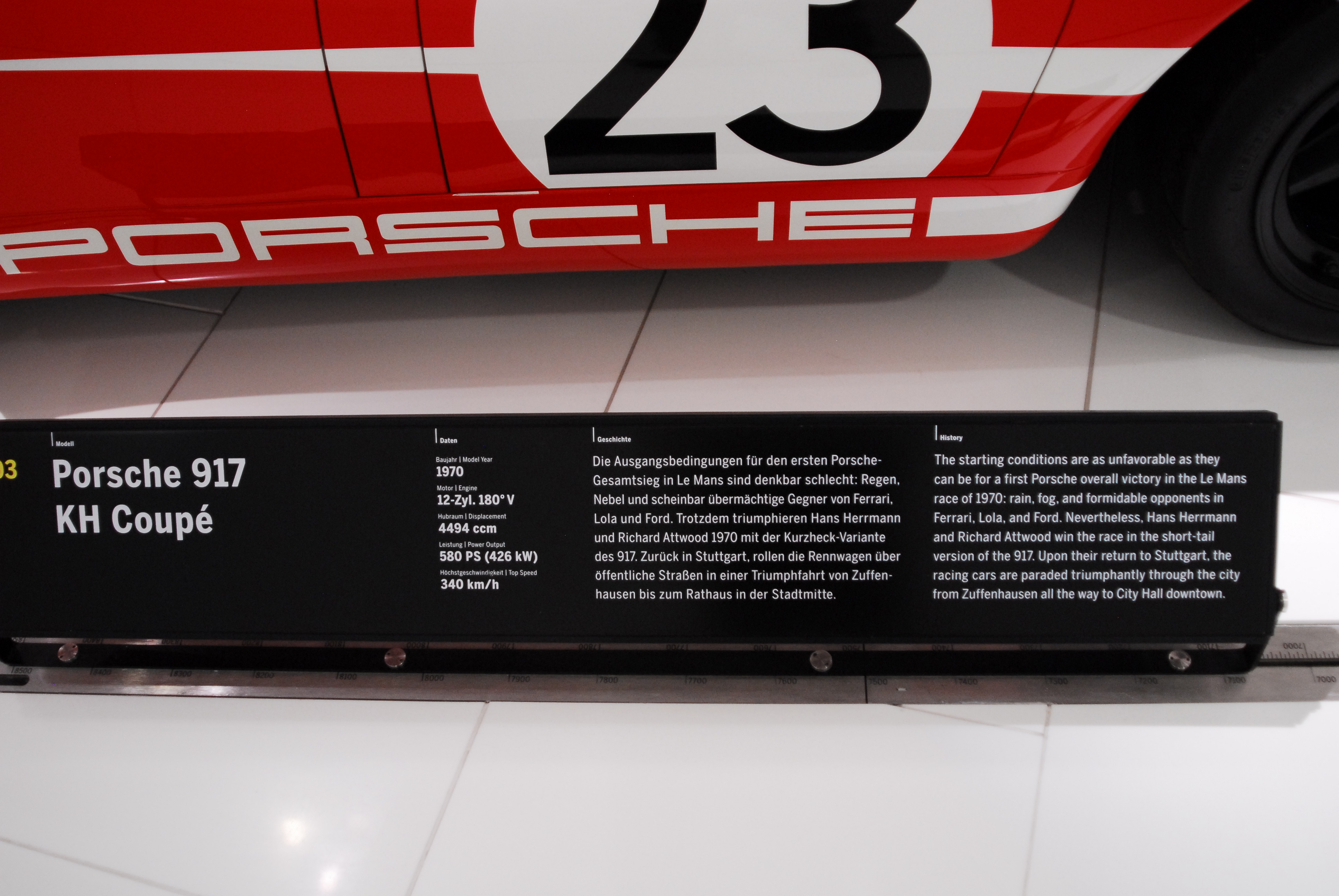 Porsche 917 KH Coupe sn-917-023-001 1970 Porsche Museum 2012